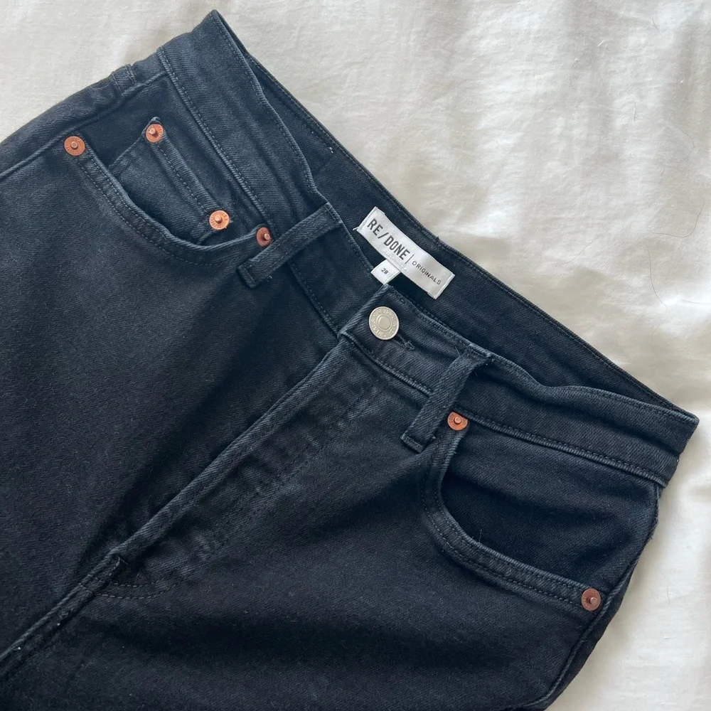 RE/DONE Ultra Stretch High Rise Ankle Crop Jeans - Picture 4 of 7